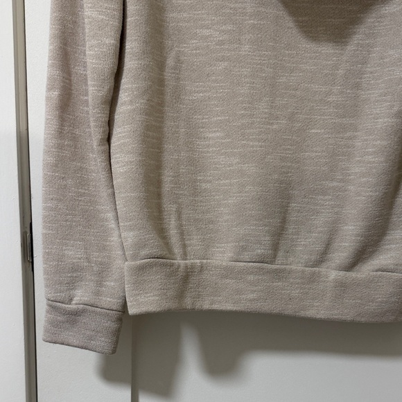 Forever 21 Terry Fleece Lighweight Beige Full Zip Hoodie Size Small - Picture 10 of 10
